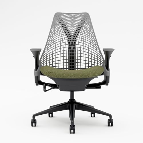 Amazon | Herman Miller セイルチェア ブラック×フォグ 座面/ローデン